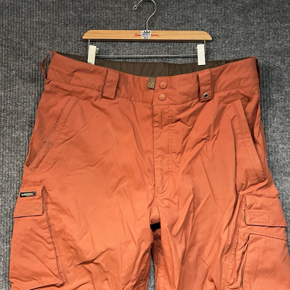Burton Snow Pants Mens XL Orange‎ Mesh Lined Insulated Waterproof Pockets